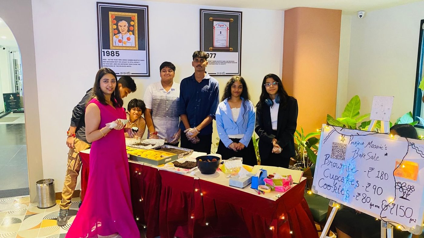 The Mosaic team behind the bake sale stall