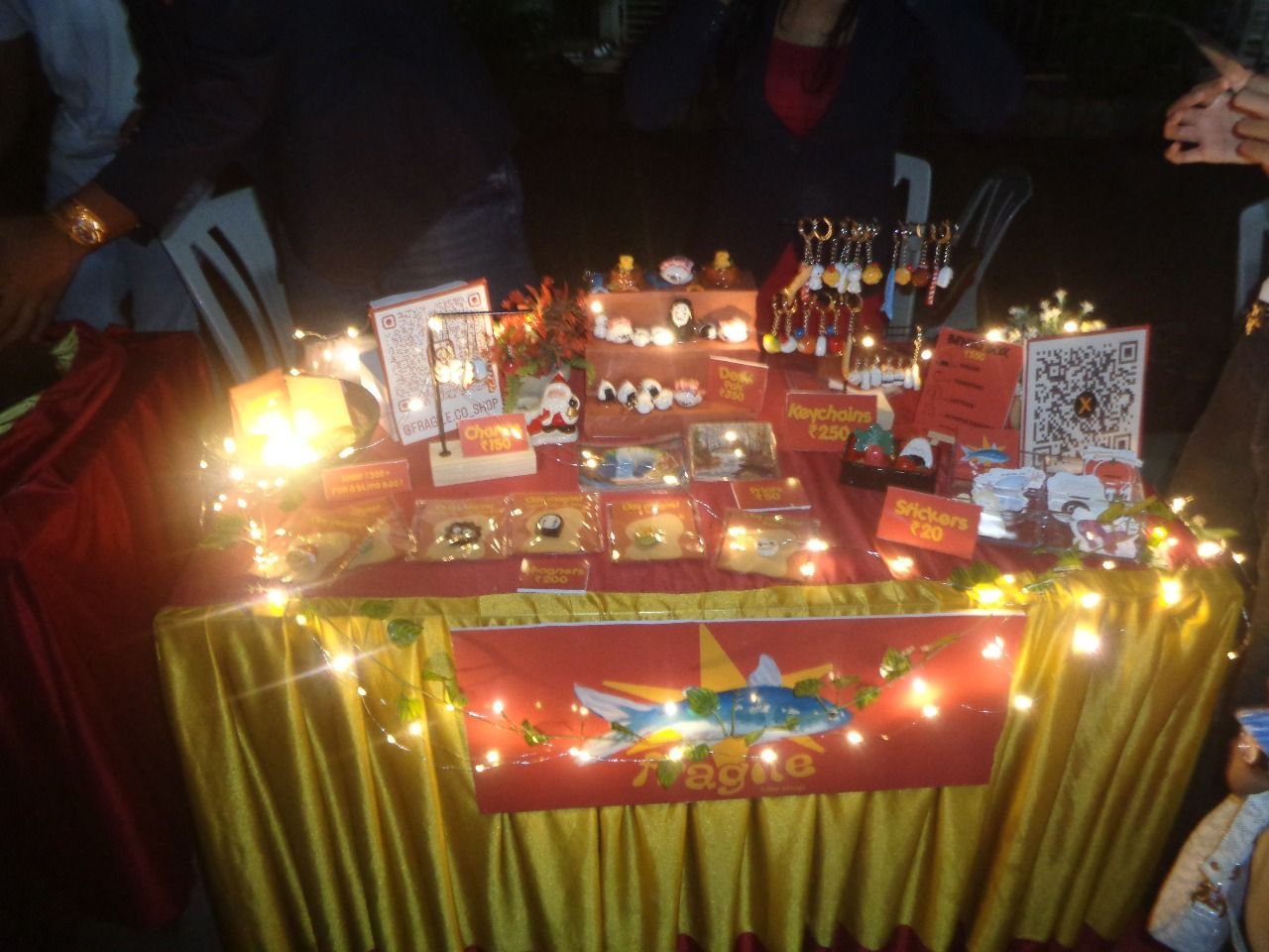 Lit-up stall at Mosaic Christmas Fiesta